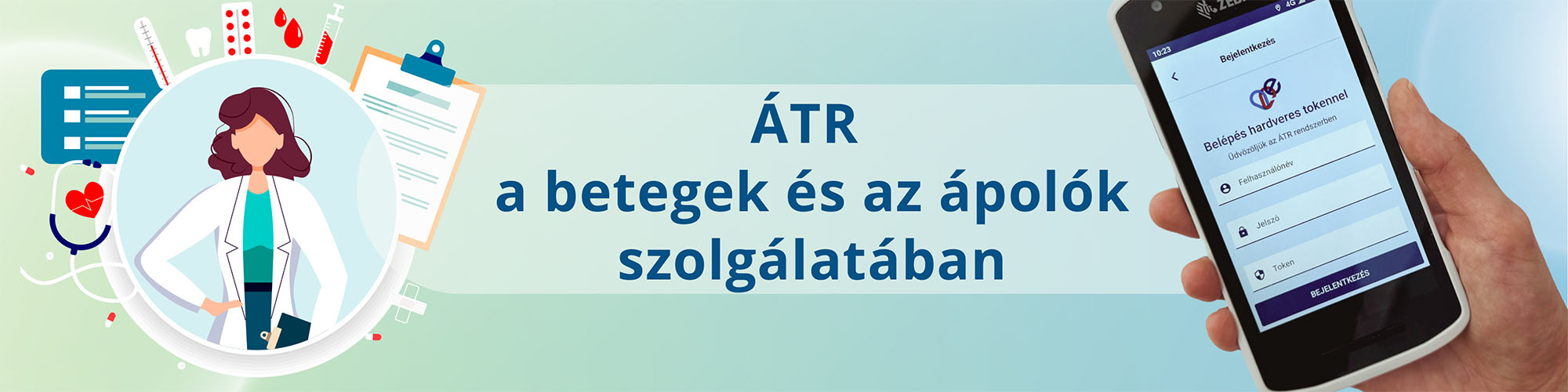 ÁTR banner - dekorációs elem